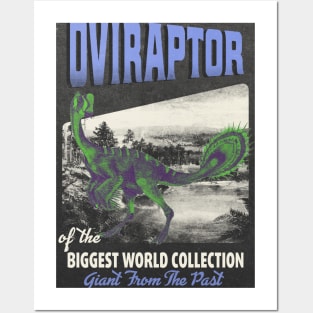 Oviraptor Retro Art - The Biggest World Collection / Giant From The Past Posters and Art